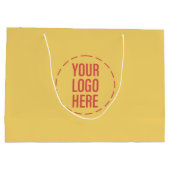 Logo "Sonnenstrand Gelb Thema" Große Geschenktüte (Rückseite)