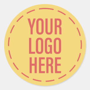 Logo "Sonnenstrand Gelb Thema" Runder Aufkleber