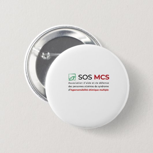 Logo SOS MCS + Text Button (Vorne & Hinten)