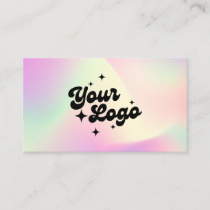 Logo Soziale Medien Symbole Holografisch Visitenkarte