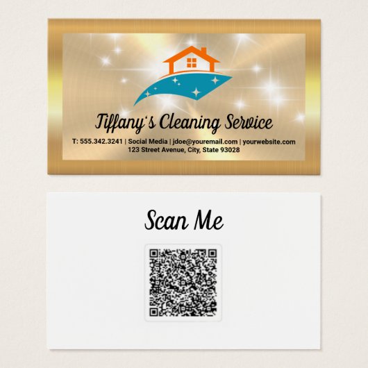 Logo-Sparkasse Clean House | Gold Metallic (Vorne & Hinten)