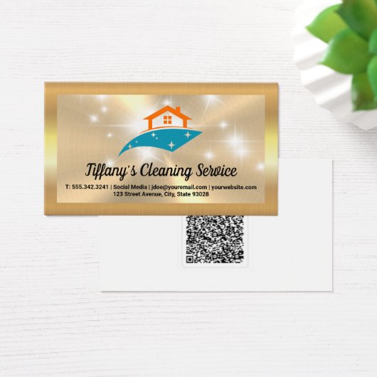 Logo-Sparkasse Clean House | Gold Metallic (Schreibtisch)