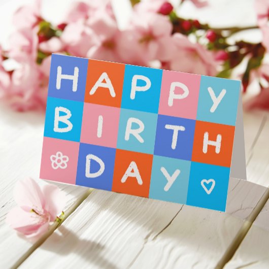 Logo Spaß farbenfroh einfach Business Happy Geburt Karte