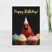 Logo Spaß Niedlicher Corporate Kardinal Bird Gebur Karte (Vorderseite)