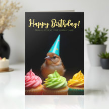 Logo Spaß Niedlicher Sparrow Bird Geburtstag