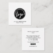 Logo Square Business Card Quadratische Visitenkarte (Vorne/Hinten)