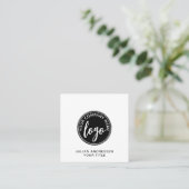 Logo Square Business Card Quadratische Visitenkarte (Stehend Vorderseite)