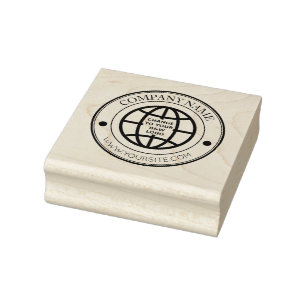 LOGO SQUARE UND SLOGAN RUBBER BRIEFMARKE GUMMISTEMPEL