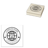 LOGO SQUARE UND SLOGAN RUBBER BRIEFMARKE GUMMISTEMPEL (Stempel)