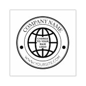 LOGO SQUARE UND SLOGAN RUBBER BRIEFMARKE GUMMISTEMPEL (Prägung)