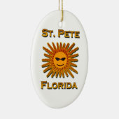 Logo St. Peter Florida Sun Keramikornament (Rechts)