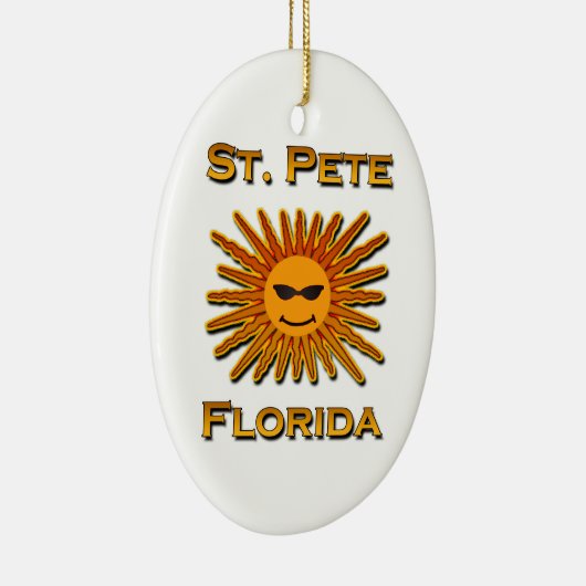 Logo St. Peter Florida Sun Keramikornament (Rechts)