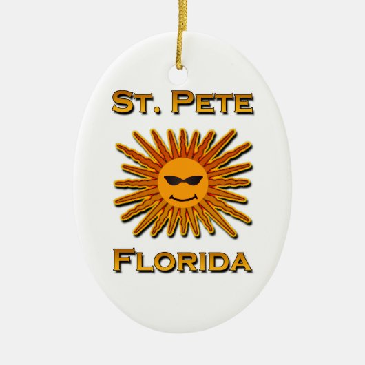 Logo St. Peter Florida Sun Keramikornament (Vorne)