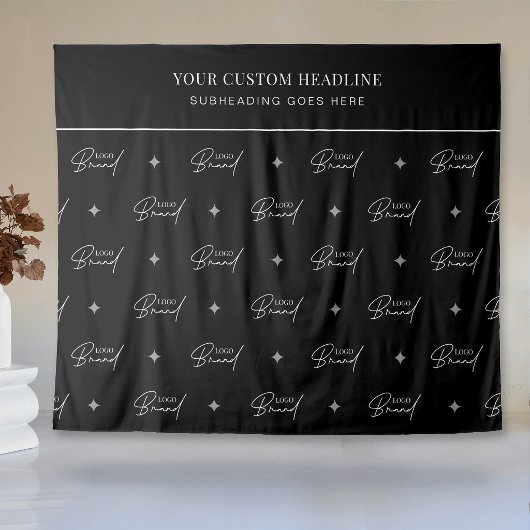 Logo Step Repeat Schlagzeile Messestand Hintergrun Wandteppich