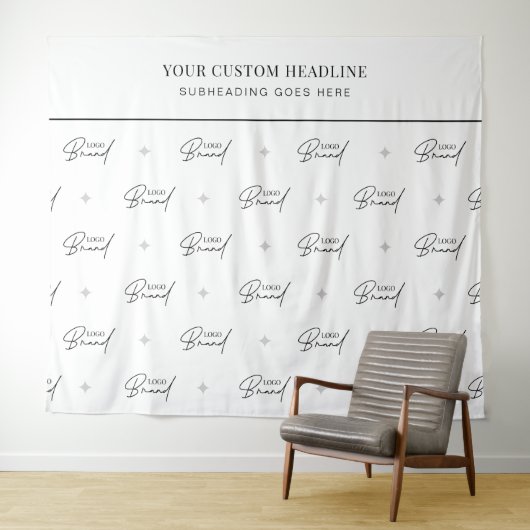 Logo Step Repeat Seminar Conference Event Backdrop Wandteppich (Beispiel (Horizontal))