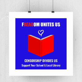 Logo-Stil für das Verbot von Büchern Poster