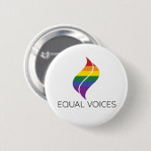 Logo "Stolz Flag Equal Voices" Button (Vorne & Hinten)