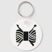 Logo-Strick-Ecke des Garns Schlüsselanhänger (Vorderseite)