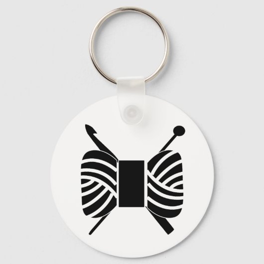 Logo-Strick-Ecke des Garns Schlüsselanhänger (Vorderseite)