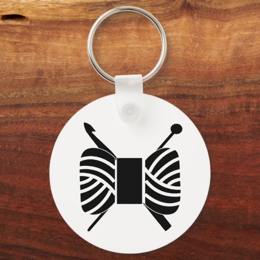 Logo-Strick-Ecke des Garns Schlüsselanhänger (Vorderseite)