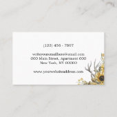 Logo SunFlower Wasserfarbe für Hirn-Antler Visitenkarte (Rückseite)