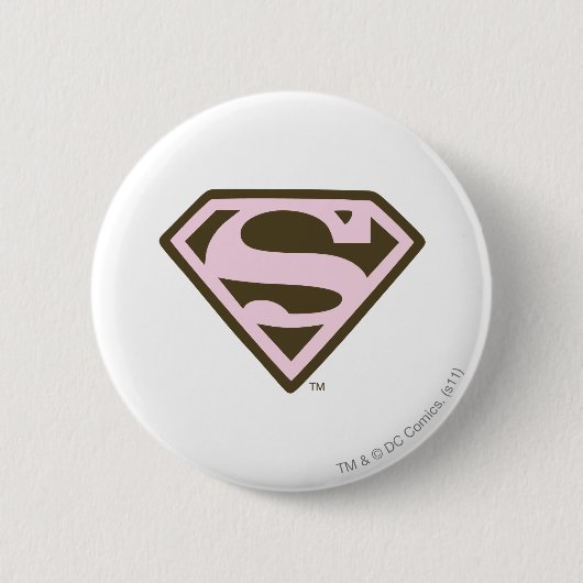 Logo "Supergirl Pink and Brown" Button (Vorderseite)