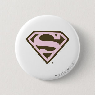 Logo "Supergirl Pink and Brown" Button