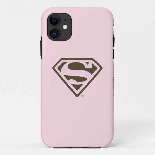Logo "Supergirl Pink and Brown" Case-Mate iPhone Hülle (Rückseite)
