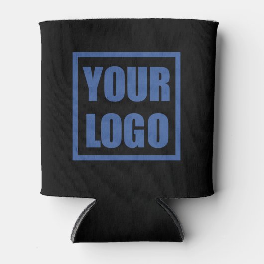 Logo-Swap-Vorlage Doppelseitig schwarz Dosenkühler (Vorderseite)