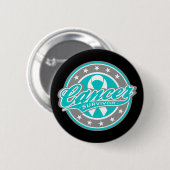 Logo-Swash-Gebärmutterhalskrebs Button (Vorne & Hinten)