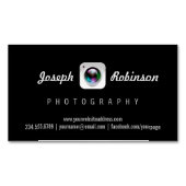 Logo-Symbol für berufliche Fotokamera-Linsen Magnetische Visitenkarte (Vorderseite)