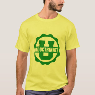 Logo-T - Shirt des Gelb-"Indoctrinate U"