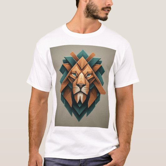 Logo-T - Shirt für dynamische geometrische Linien (Vorderseite)