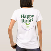 Logo-T-Shirt (Hintergrunddruck) | Happy Roots T-Shirt (Rückseite)