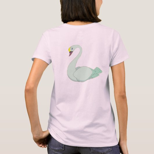 Logo-T - Shirt Schwan-Prinzessin-gefärbte Krawatte (Rückseite)