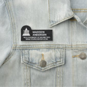 Logo-Tafel-cooler Schwarzweiss-Angestellter Namensschild (Beispiel)