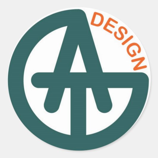 Logo_tag_design Runder Aufkleber (Vorderseite)