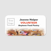 Logo-Tag für Organisation oder Wohltätigkeit Namensschild (Vorderseite)