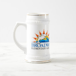 Logo-Tasse der Broadway Elementary School Bierglas