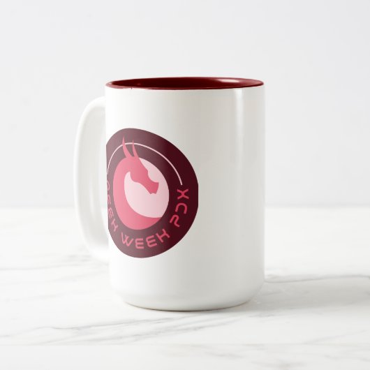 Logo-Tasse - Geek Week PDX Zweifarbige Tasse (Vorderseite Links)