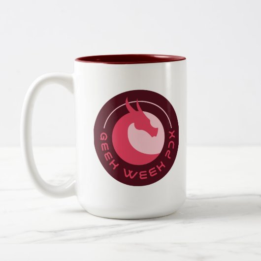 Logo-Tasse - Geek Week PDX Zweifarbige Tasse (Links)