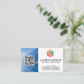 Logo "Tech Energy" | Solarmodule | QR Visitenkarte (Stehend Vorderseite)