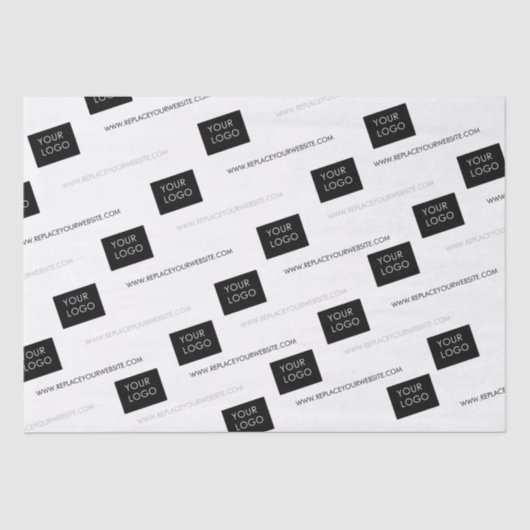 Logo Template Business Company Verpackung Weiß Seidenpapier (Vorderseite)