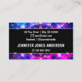 Logo Template Chakra Blume of Life Galaxy Sparkle Visitenkarte (Rückseite)