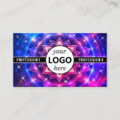 Logo Template Chakra Blume of Life Galaxy Sparkle Visitenkarte (Vorderseite)