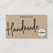 Logo Template Handmade Crafts Einfache saubere Kra Visitenkarte (Vorderseite)