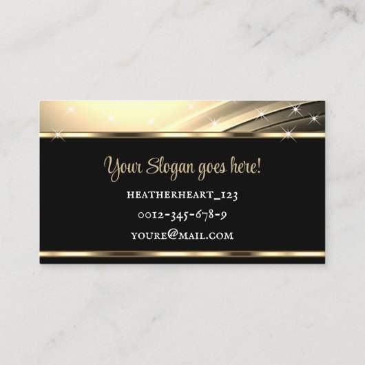 Logo Template Luxury Chic Deluxe Liquid Light Gold Visitenkarte (Rückseite)