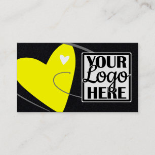 Logo Template Neon Yellow Liebe Herz für Crafters Visitenkarte