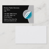 Logo Template Notary Public Business Card Design Visitenkarte (Vorne/Hinten)