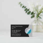 Logo Template Notary Public Business Card Design Visitenkarte (Stehend Vorderseite)